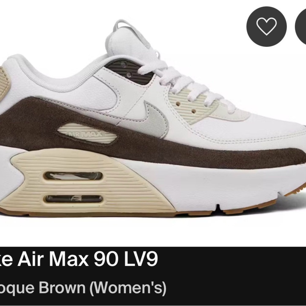 Nike Air Max 90 LV9 Women's Sneakers - White and Brown 9